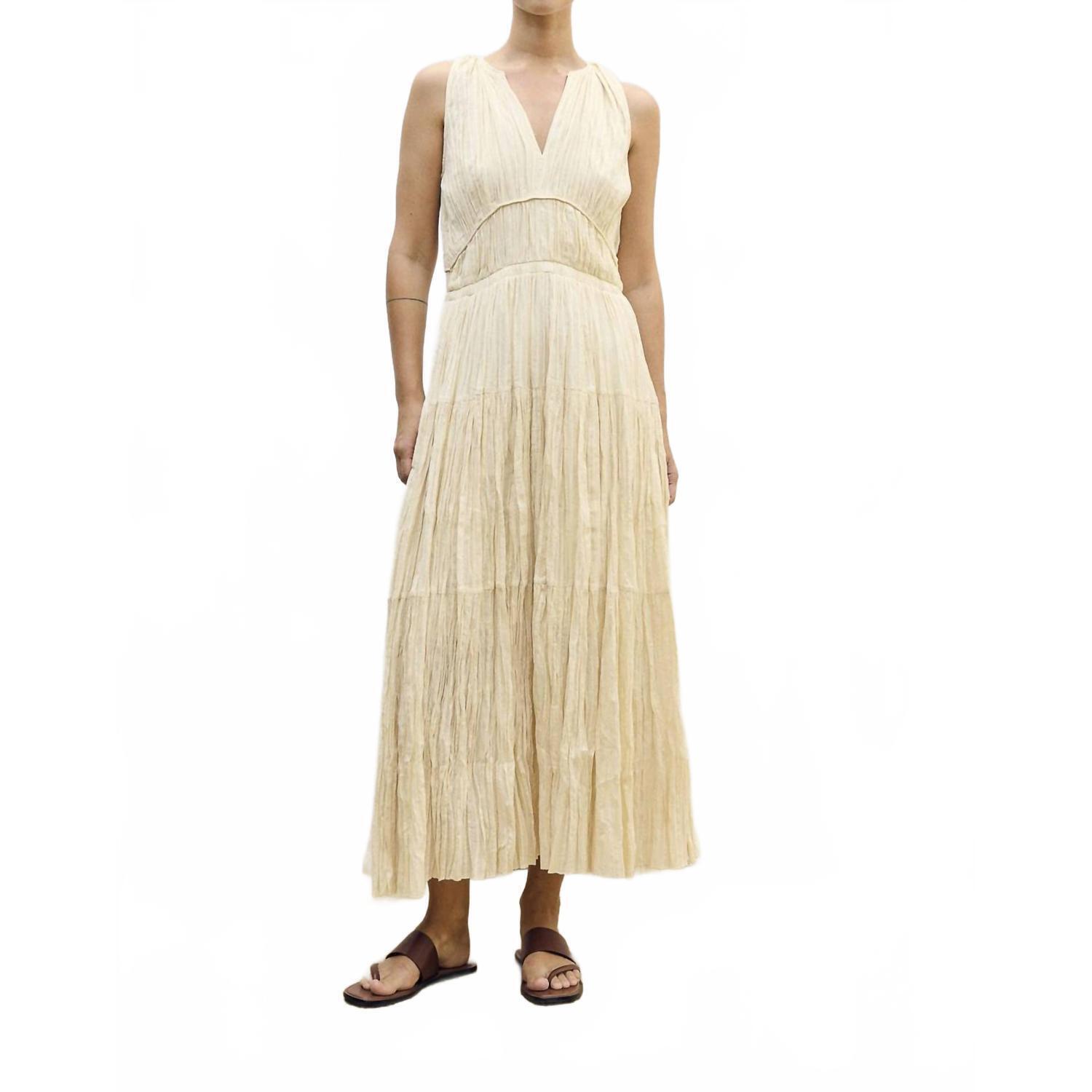 New Sita Murt Long Sleeveless Dress In Cream